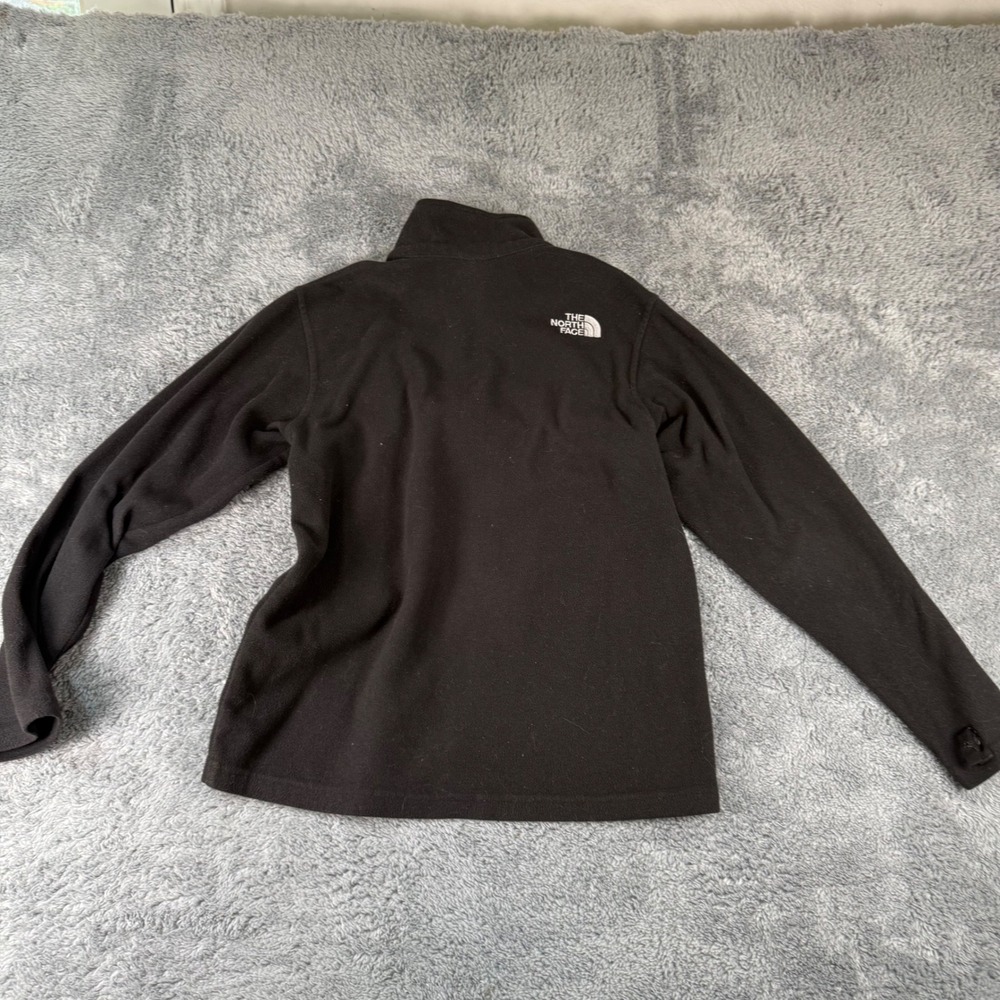 The North Face Boys Black TKA 100 Glacier Full Zip Fleece Jacket Size M 10/12